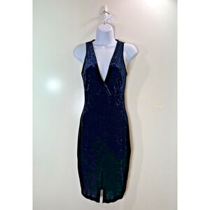Vintage Women’s Windsor Velvet Cocktail Dress Size S Royal Blue Y2K Gothic HOCO
